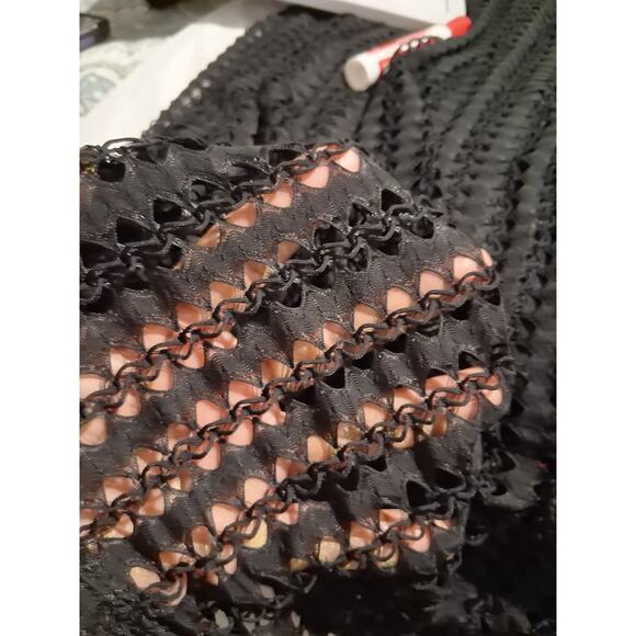 Hayden LA Daileylook Open Knit Women's Size Large Babydoll Mesh Whimsigoth Dress - Picture 10 of 12